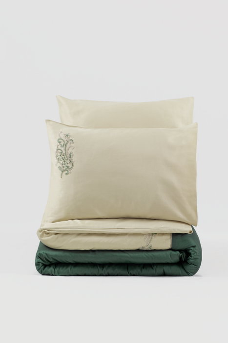 L'essentiel linge de maison Juego de funda de edredón Andy - Green, Satén de Algodón, 200 x 220 cm L'essentiel linge de maison Juego de funda de edredón Andy - Green, Satén de Algodón, 200 x 220 cm
